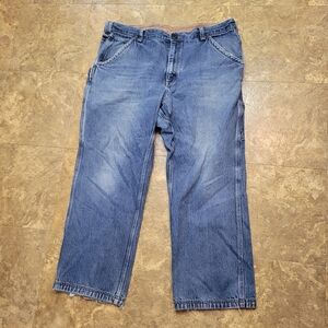 Duluth Trading Co Ballroom Carpenter Jeans Mens 39x29 (Tag42x30) Blue Relaxed